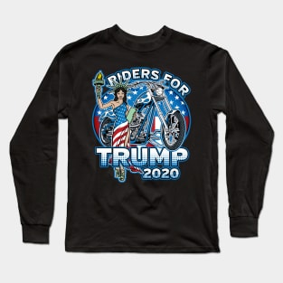 Riders For Trump 2020 Motorcycle Long Sleeve T-Shirt